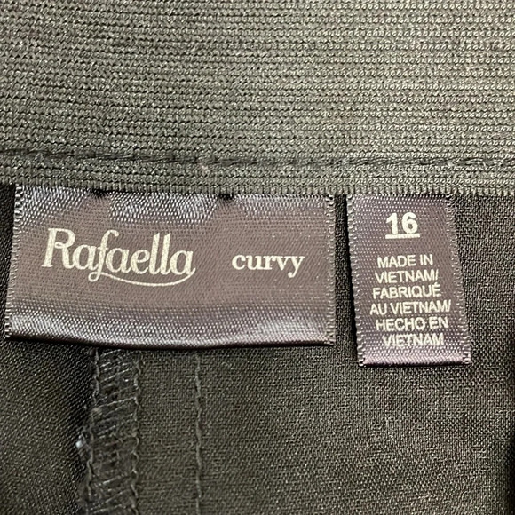 Rafaella Curvy Black Lightweight Satin Twill Ankle Pant 16 - Picture 7 of 12